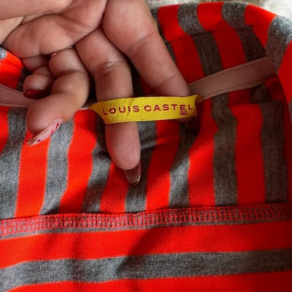 Louis Castel Women’s Golf Stripped Sleeveless Top Orange Size 90/US Small - Picture 6 of 8